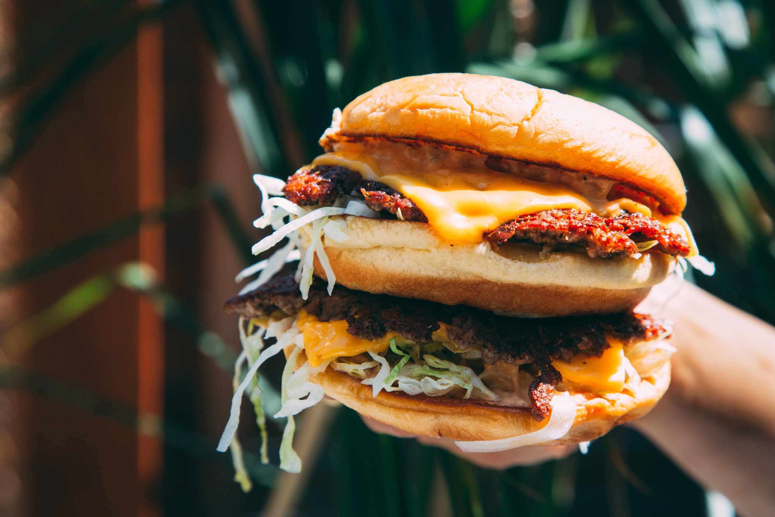 A burger from Bay Area pop-up Smish Smash.