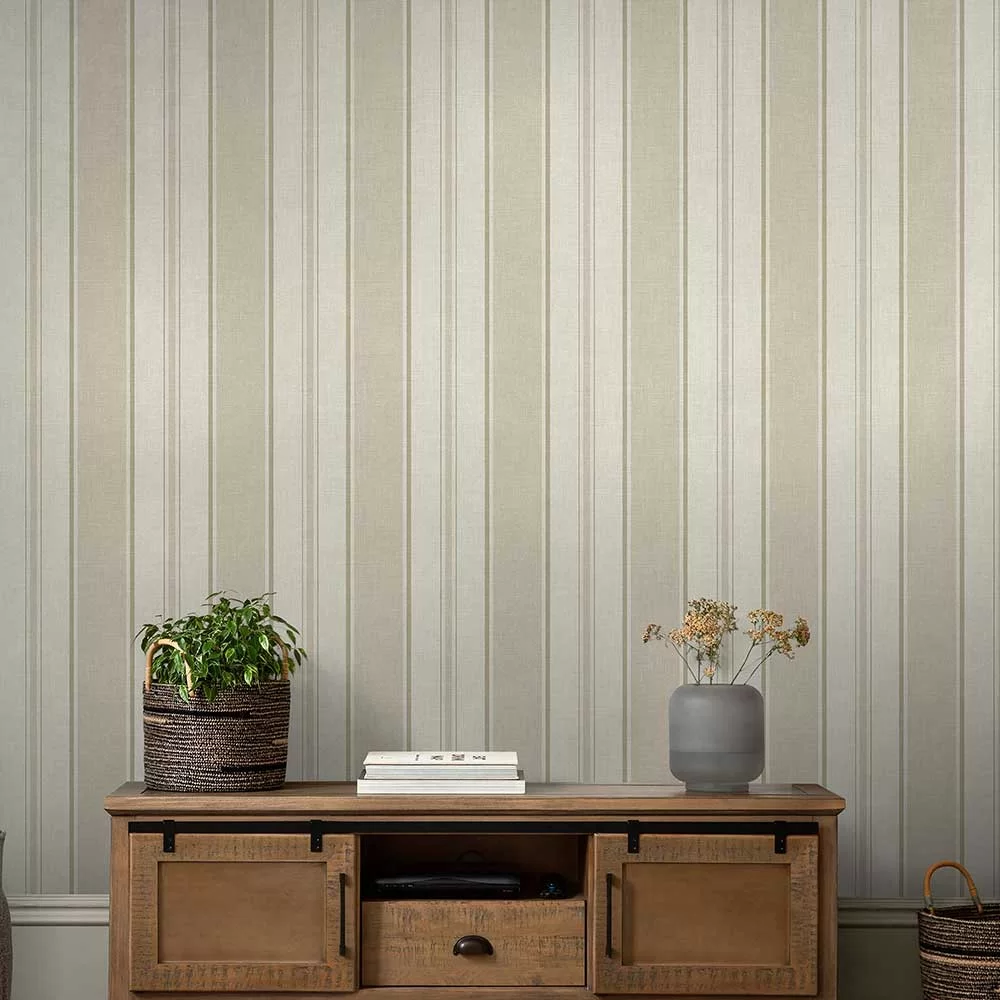 Country Stripe by Next - Natural - Wallpaper : Wallpaper Direct