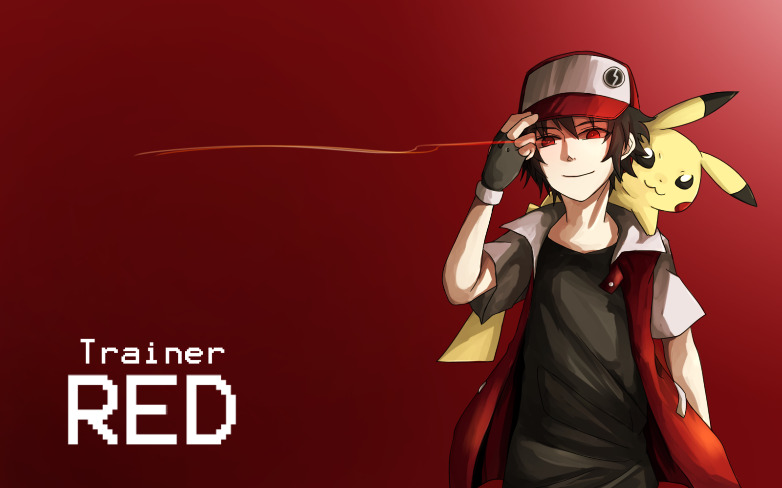 Pokemon Trainer Red Wallpaper