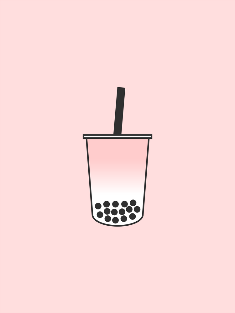 Funny and playful boba wallpaper cute For bubble tea fans