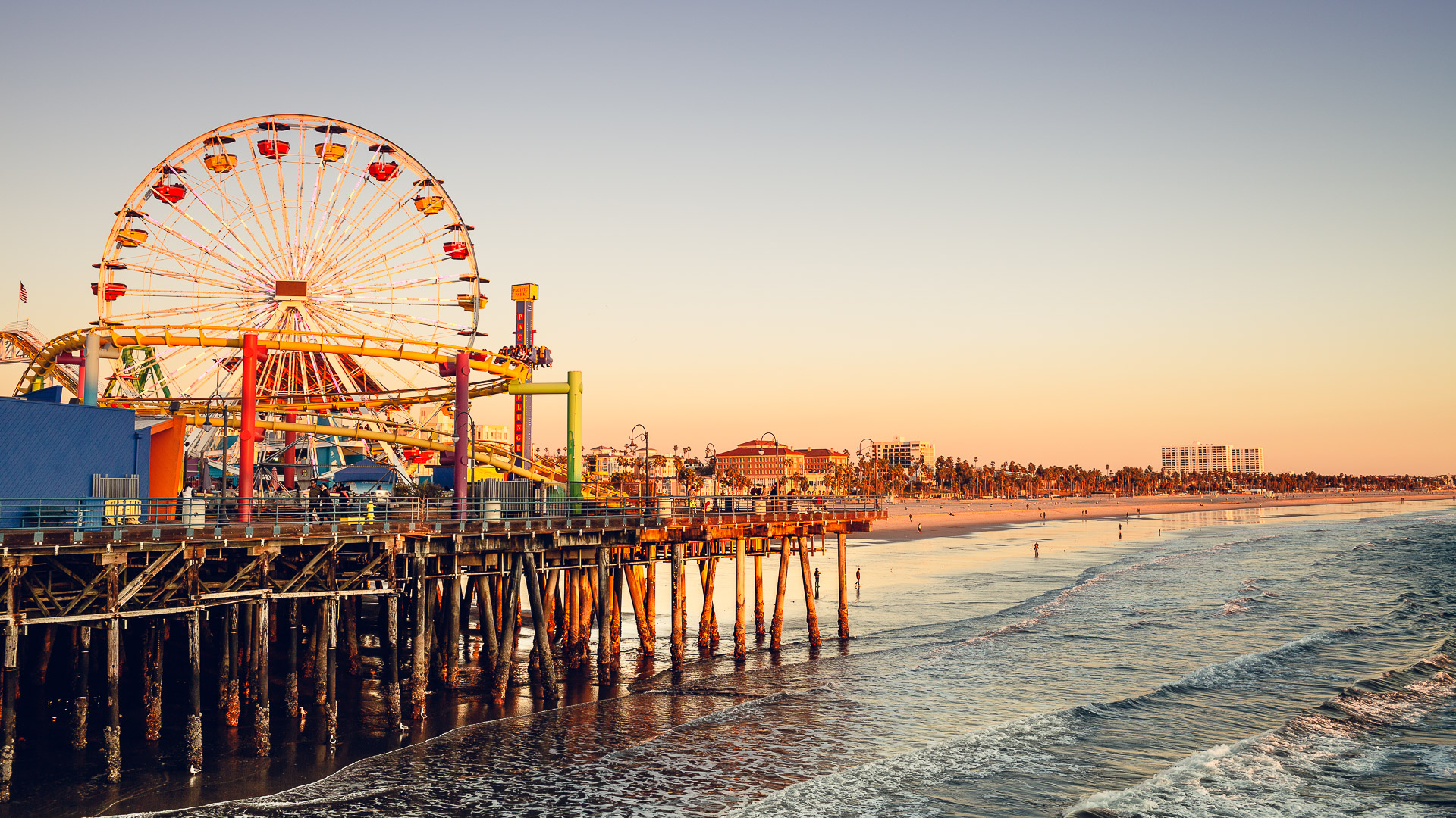 Sunset Santa Monica Pier Wallpaper