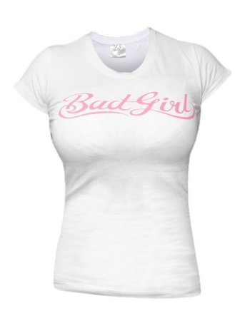 Bad Girl Bad Girl Ladies T-shirt with White Pink