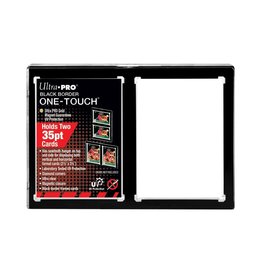 Ultra Pro 2-Card Black Border ONE-TOUCH Magnetic Holder