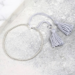 Lisa Angel Dainty Links Star Bracelet in Grey & Silver