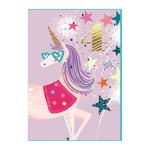 Louise Tiler 4th Birthday Unicorn Card