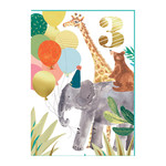 Louise Tiler 3rd Birthday Animals Card