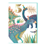 Louise Tiler 5th Birthday Dinosaurs Card