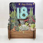 AllJoy Design 18th Birthday Plants Pop Up 3D Card