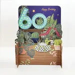 AllJoy Design 60th Birthday Plants 3D Pop Up Card