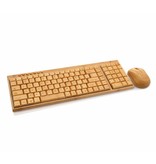 Geeek Wooden Bamboo Keyboard with Mouse