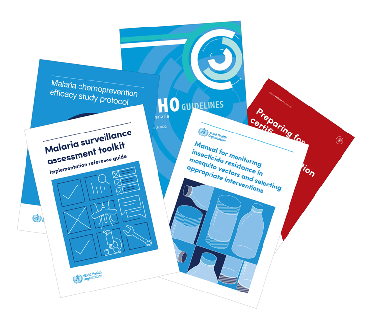 Covers of recent malaria guidance