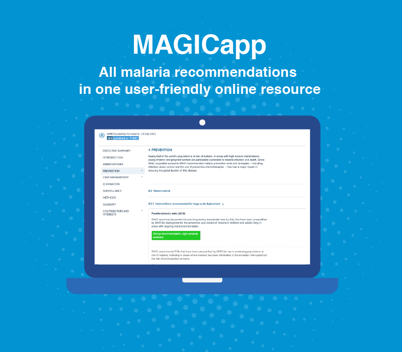 Visual for MAGICapp malaria recommendations