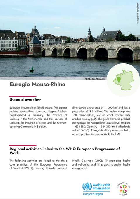 Regions for Health Network: Region profiles 2022 - Euregio Meuse-Rhine