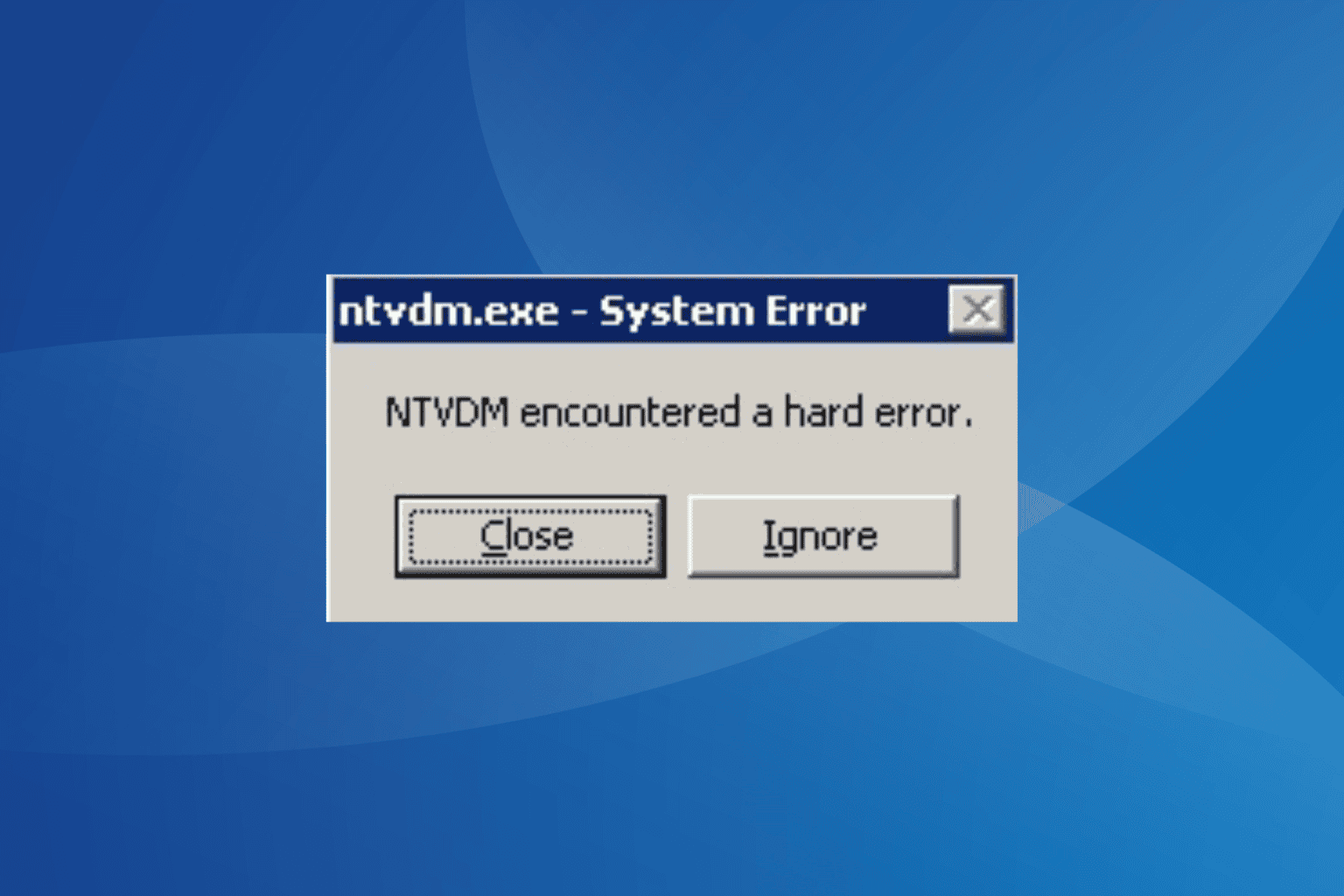 ERROR_VDM_HARD_ERROR