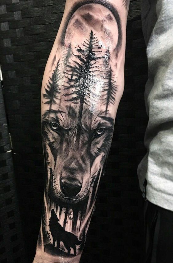 Wild Beauty: 15 Top Wolf in the Forest Tattoo Designs