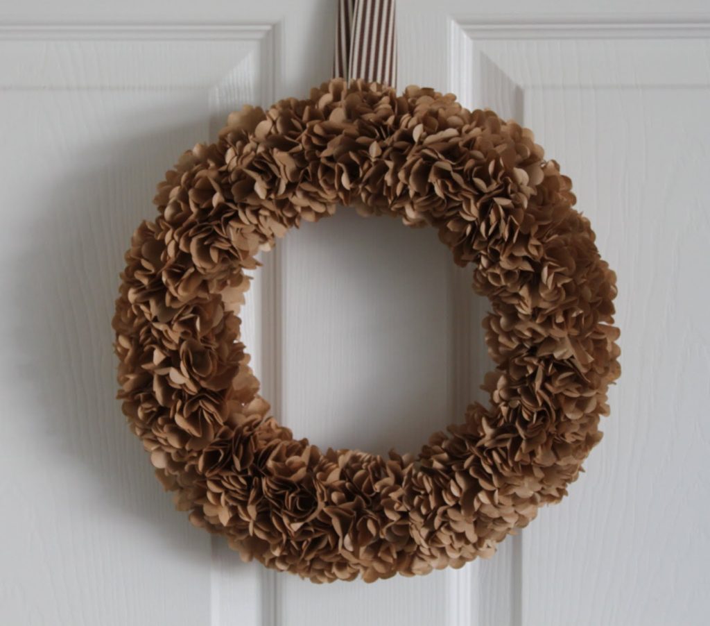 Paper Bag Wreath