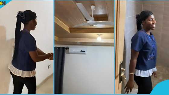 KNUST: Lady flaunts 3-in-a-room hostel student accommodation, peeps debate over the cost