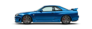 Nissan Skyline Coupe Sedan R34 GTR GT-R BNR34 GTS-T GTST GTS AWD ATTESA 1999 2000 2001 2002 RB20DET RB25DE RB25DET RB26DETT Z1 Motorsports Logo