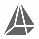 3d, prism, pyramid