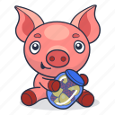 acorn, animal, pig, piglet