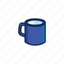 coffee, cup, glass, milk, spur, tea, water