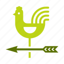 cock, direction, instrument, rooster, vane, weather, wind