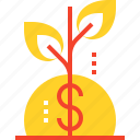 finance, flower, growth, investment, money, plant, success