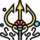 trident, poseidon, weapon, water, mythology