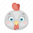 animal, chicken, cock, cute, muzzle, pet, toy