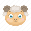 animal, cute, muzzle, pet, ram, sheep, toy