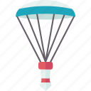 parachute, booster, rocket, launch, sky