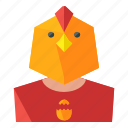 avatar, chicken, account, person, profile, user