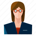 avatar, businesss, glasses, woman, women, user