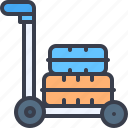 luggage, airport, trolley, baggage, suitcase