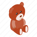 baby, bear, cute, isometric, small, teddy, toy