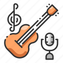 guitar, microphone, music, musician, note, singer, subjects