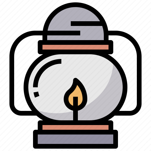 Camping, candle, fire, lamp, lantern, light, oil icon - Download on Iconfinder