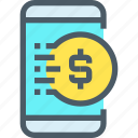 bank, banking, coin, finance, mobile, payment, smartphone