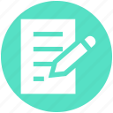 document, file, page, pen, sheet, text