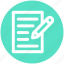 document, file, page, pen, sheet, text 