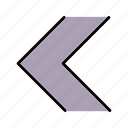 previous, arrow, back, left