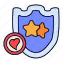 shield, love, star, secure