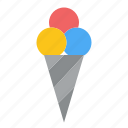 beach, cone, cream, ice