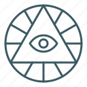 eye, god, providence, pyramid, triangle