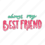 always my best friend, friendship, besties, bff, friends, lettering, typography, sticker 