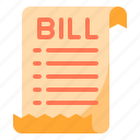 bill, buy, payment, receipt, shopping