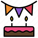 birthday, decoration, flag, happy, party