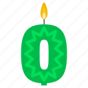 anniversary, birthday, cake, candle, number, year, zero