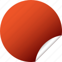 blank, circle, label, red, round, sticker