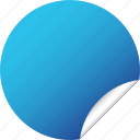 blank, blue, circle, label, round, sticker